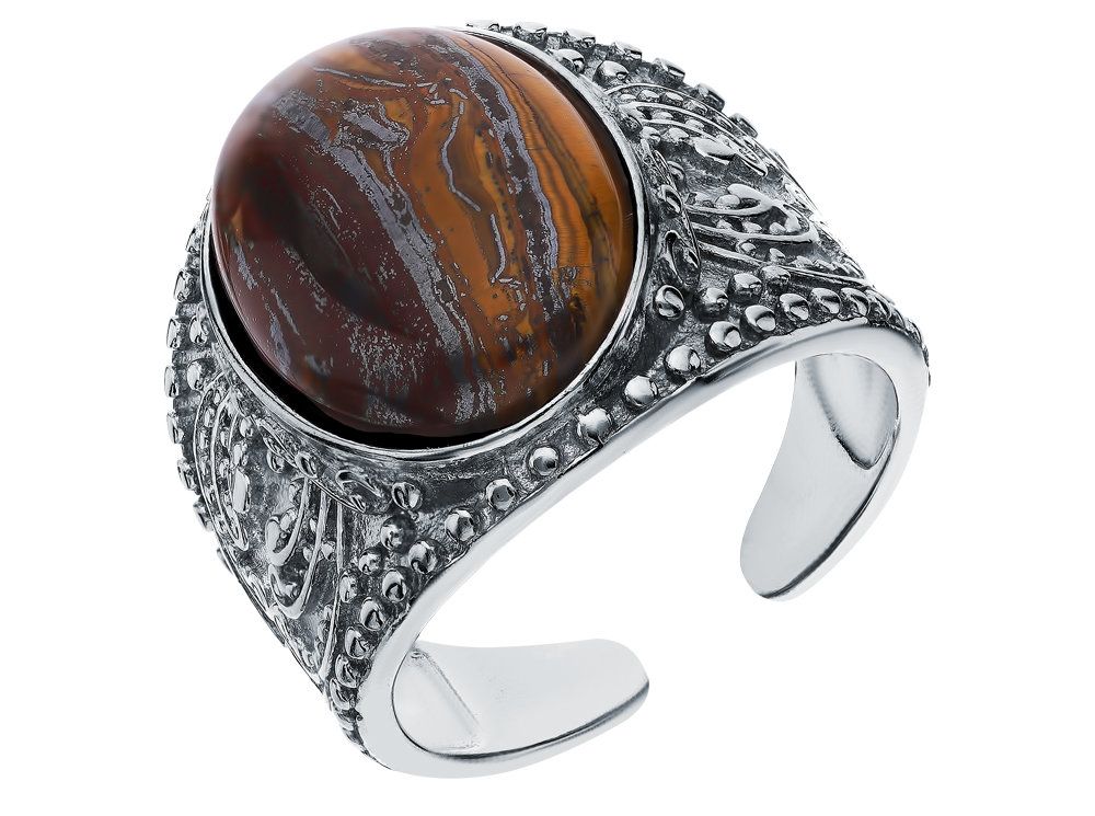Серебряное кольцо с гематитом 