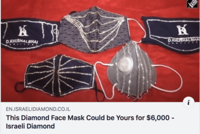 Мода на защитные маски с бриллиантами