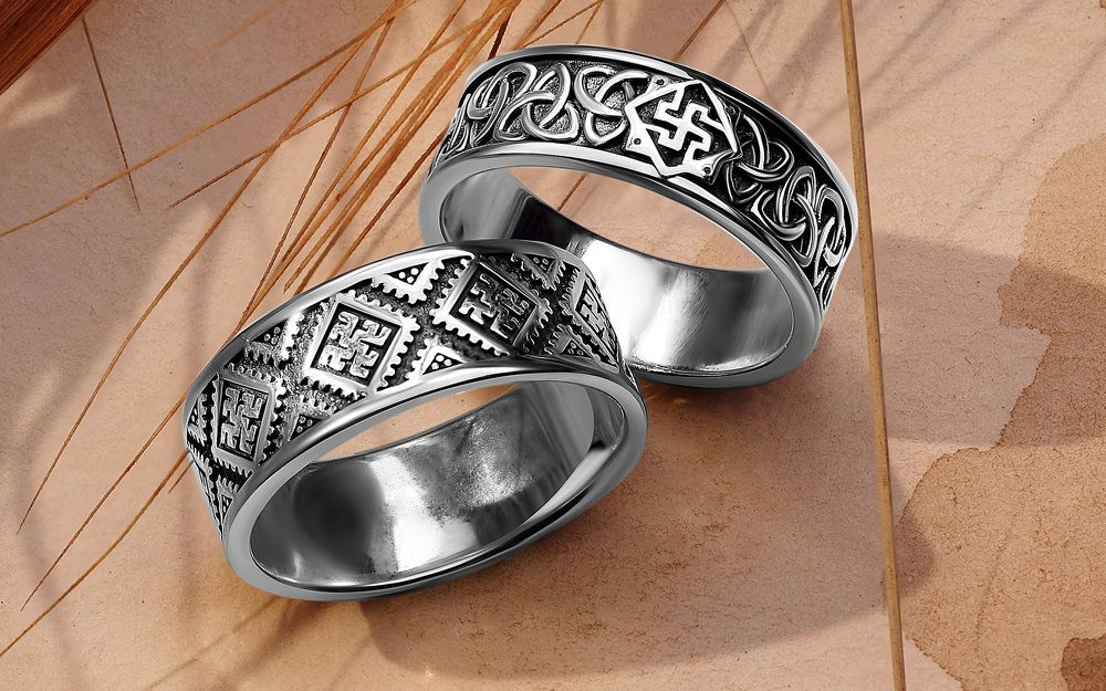 Серебряное кольцо-оберег Валькирия