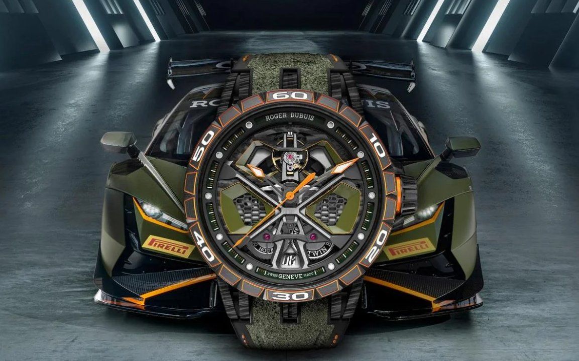 Часы Roger Dubuis вдохновлённые новым гоночным автомобилем Lamborghini  Huracan Super Trofeo EVO2