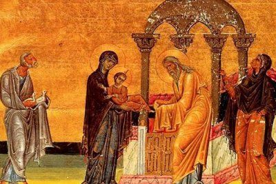 Икона Андрея Рублева «Сретение Господне»: кто изображен на святыне, украшение иконы на праздник