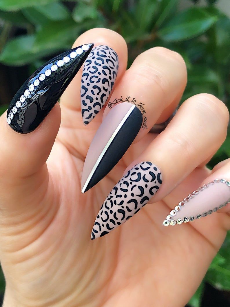 Леопардовый маникюр - фото ногтей | Маникюр с леопардовым принтом