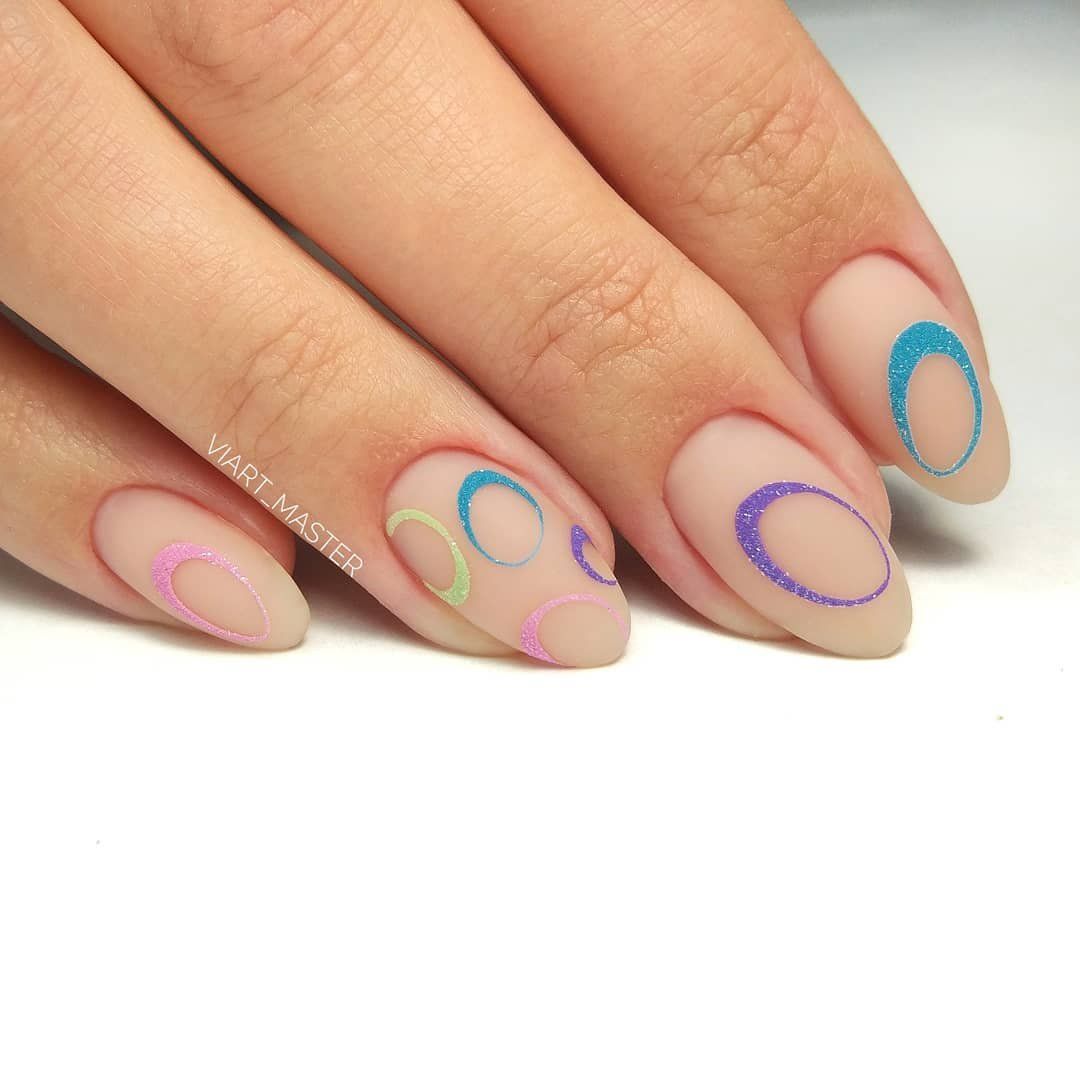 Маникюр дизайн на овальные ногти новинки голубые