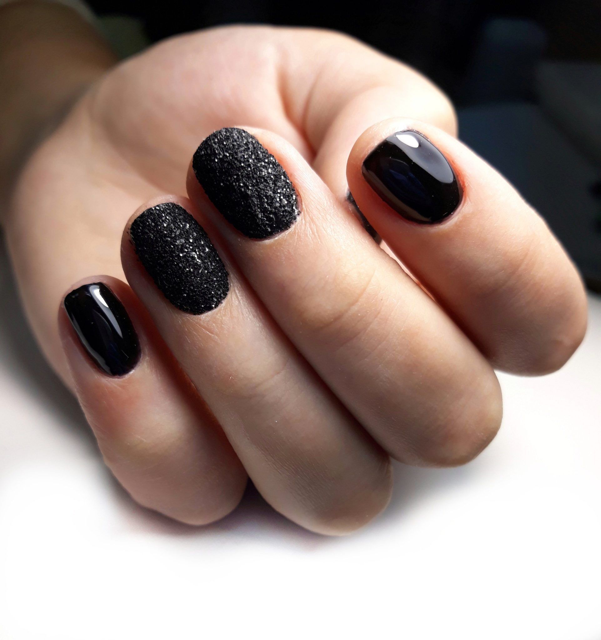 шеллак фото черных ногтей короткие ногти